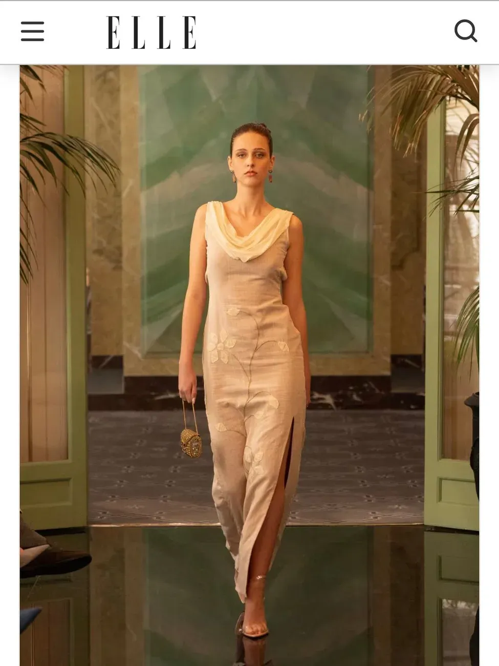 A model of Be Your Best Academy of Marbella in an ELLE editorial fashion feature.