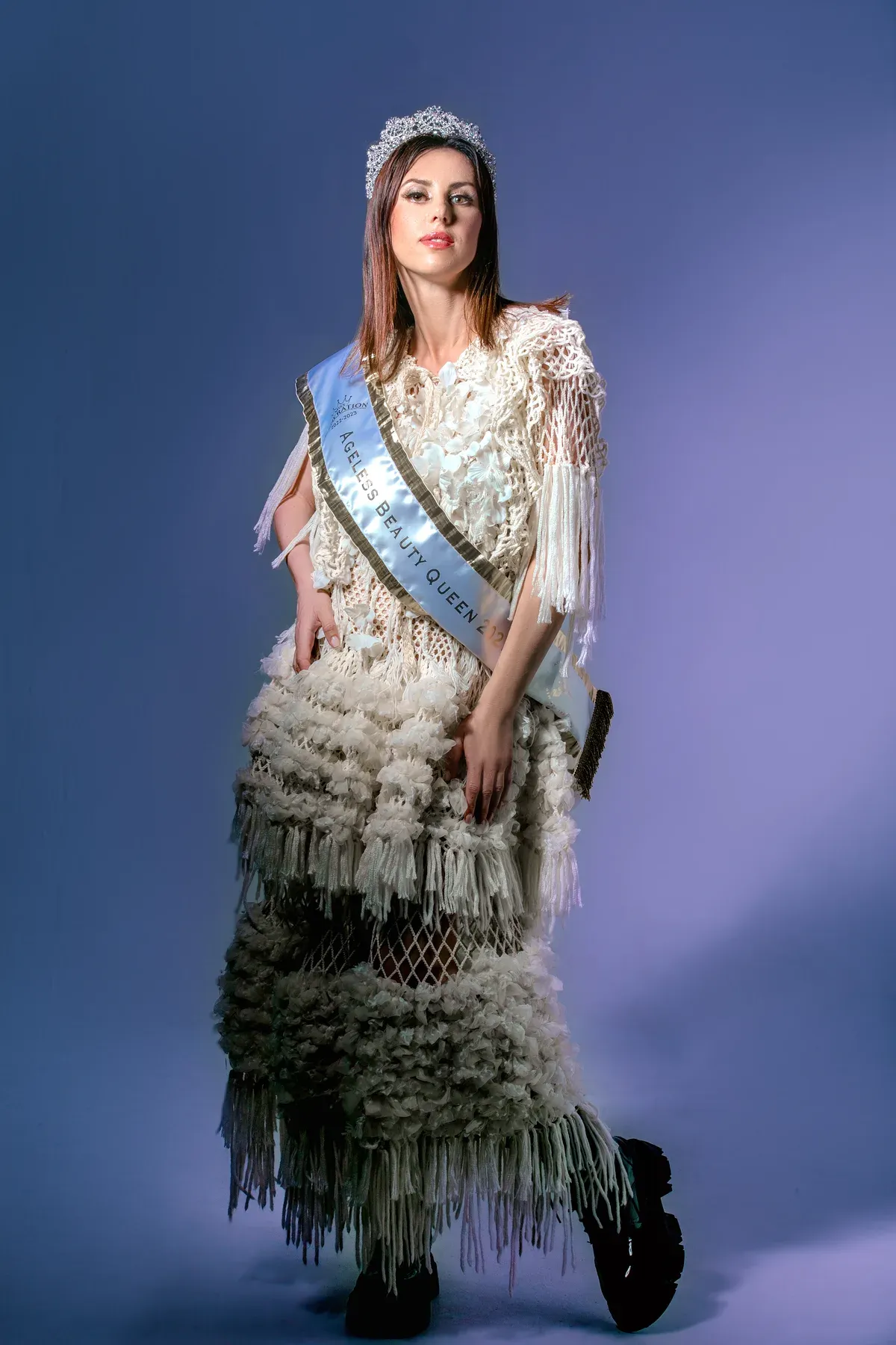 Iryna Malpa in an official portrait as Ageless Beauty Queen.