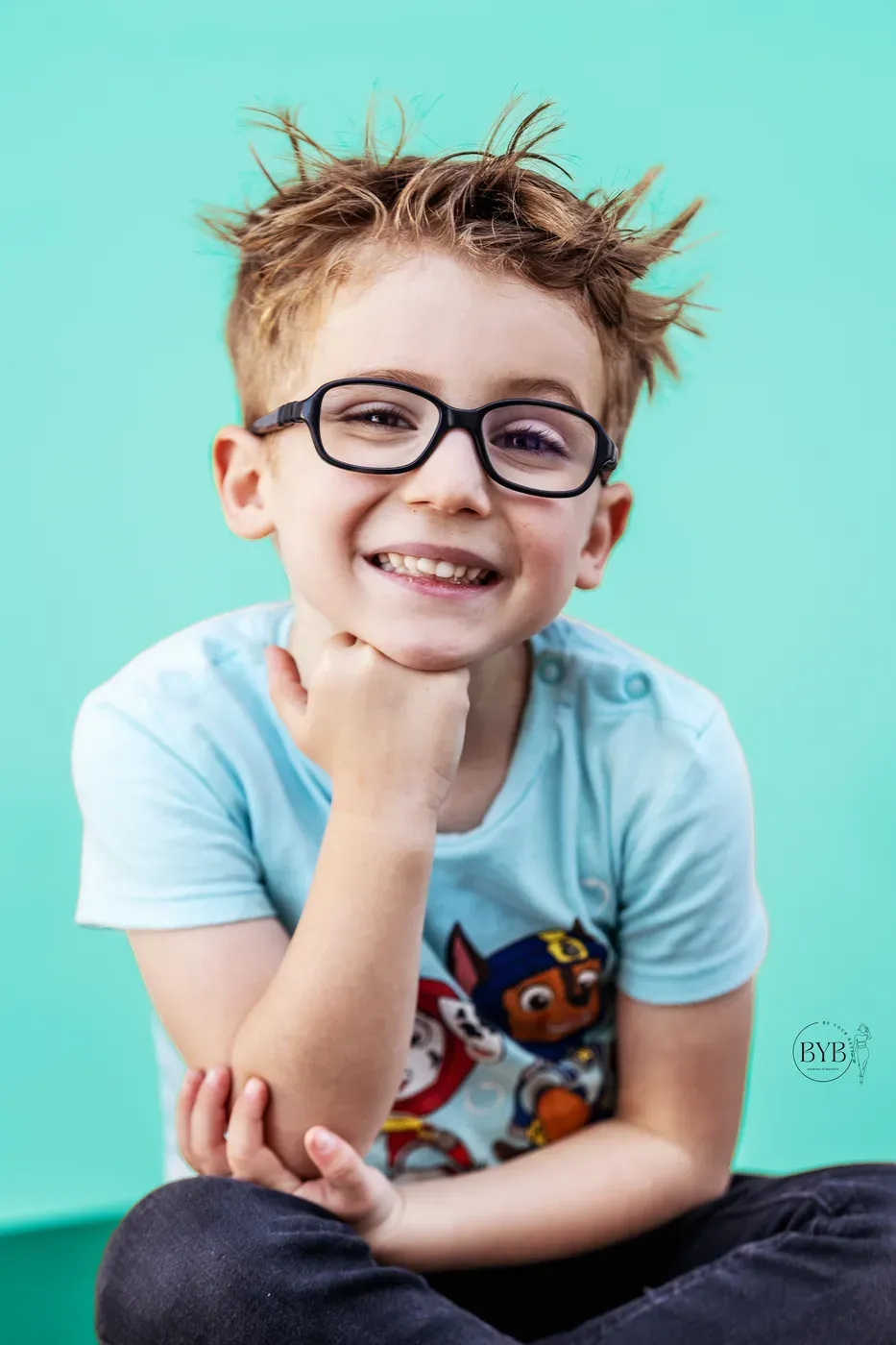 Commercial photoshoot of a young boy for a kidswear brand.